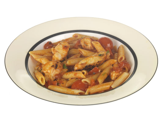 Grilled Chicken with Chipotle Pepper Sauce over Penne Pasta