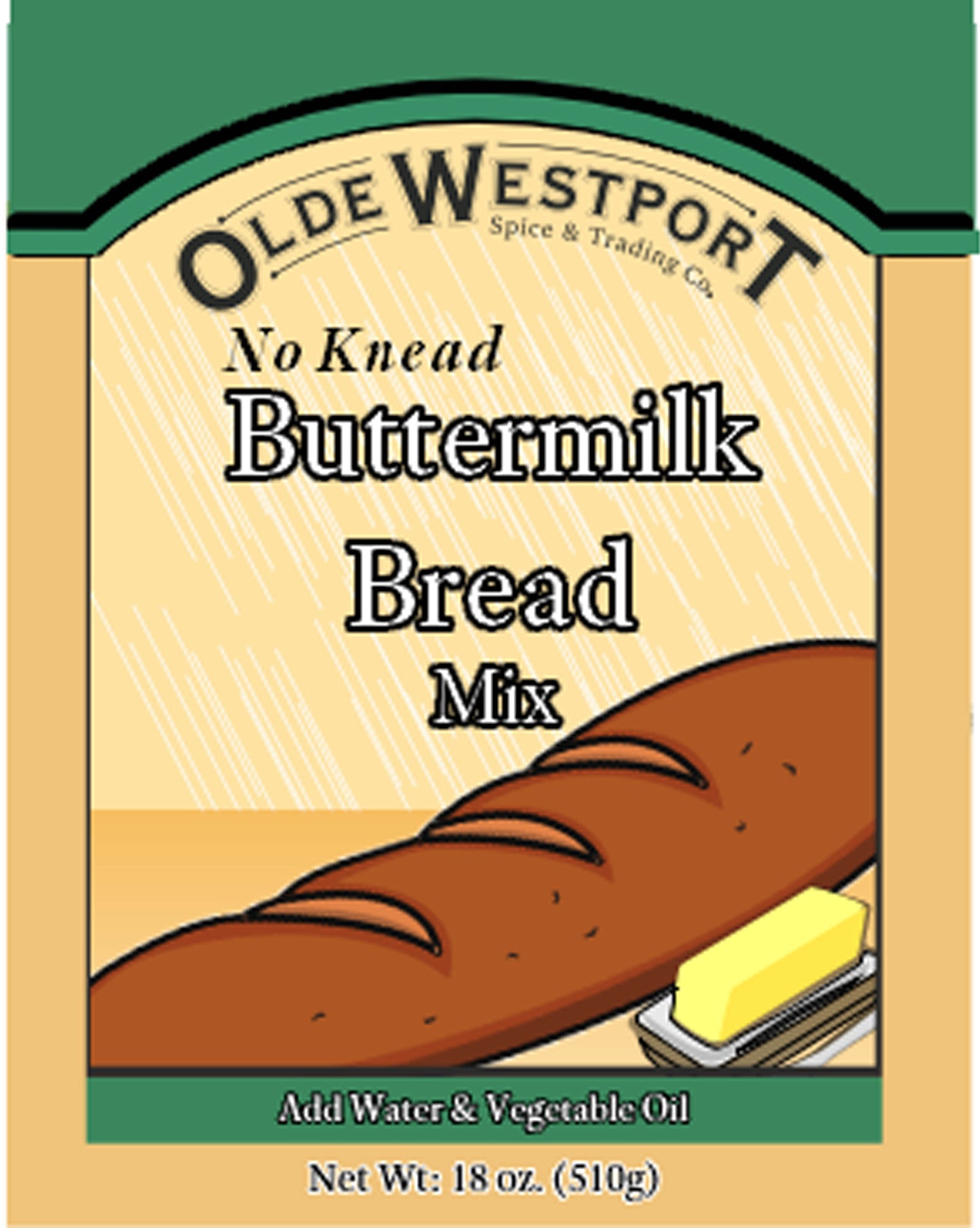 Buttermilk Bread Mix, No knead