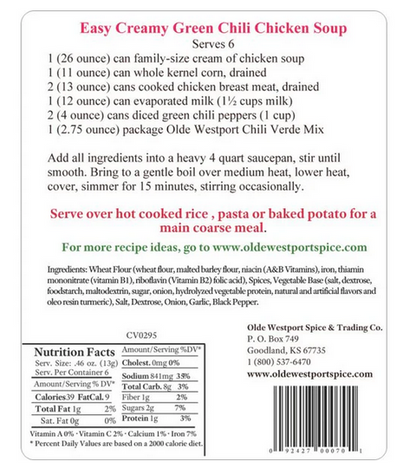 Three Rivers Chili Verde 2.75 oz Package
