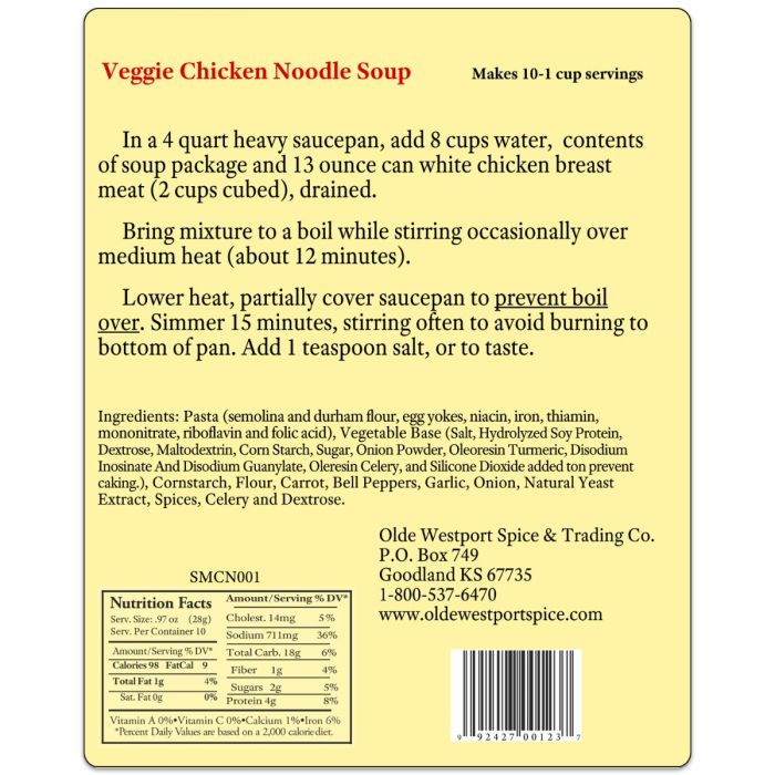 Chicken Veggie Noodle Soup