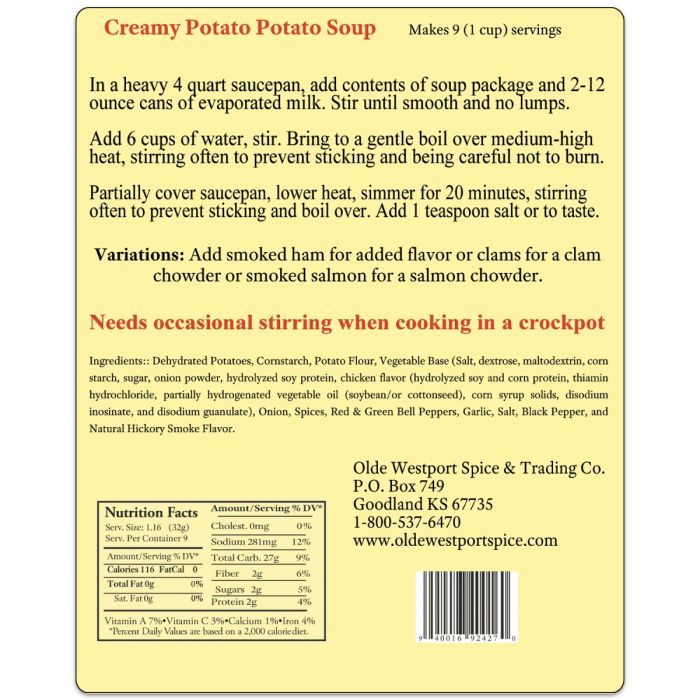 Creamy Potato Potato Soup