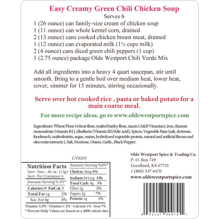 Three Rivers Chili Verde